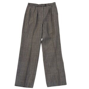 VTG Giorgio Sant’Angelo Merino Wool Glen Plaid Pants Black Lined Argentina 12